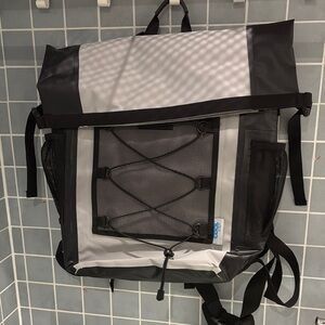 Gray and Black cooler Waterproof Roll-Top Men’s Backpack.